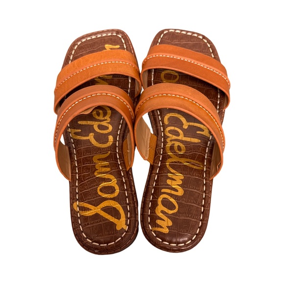 Sam Edelman “Haydee” Leather Flat Sandals Women’s 6 Brown - Picture 3 of 12